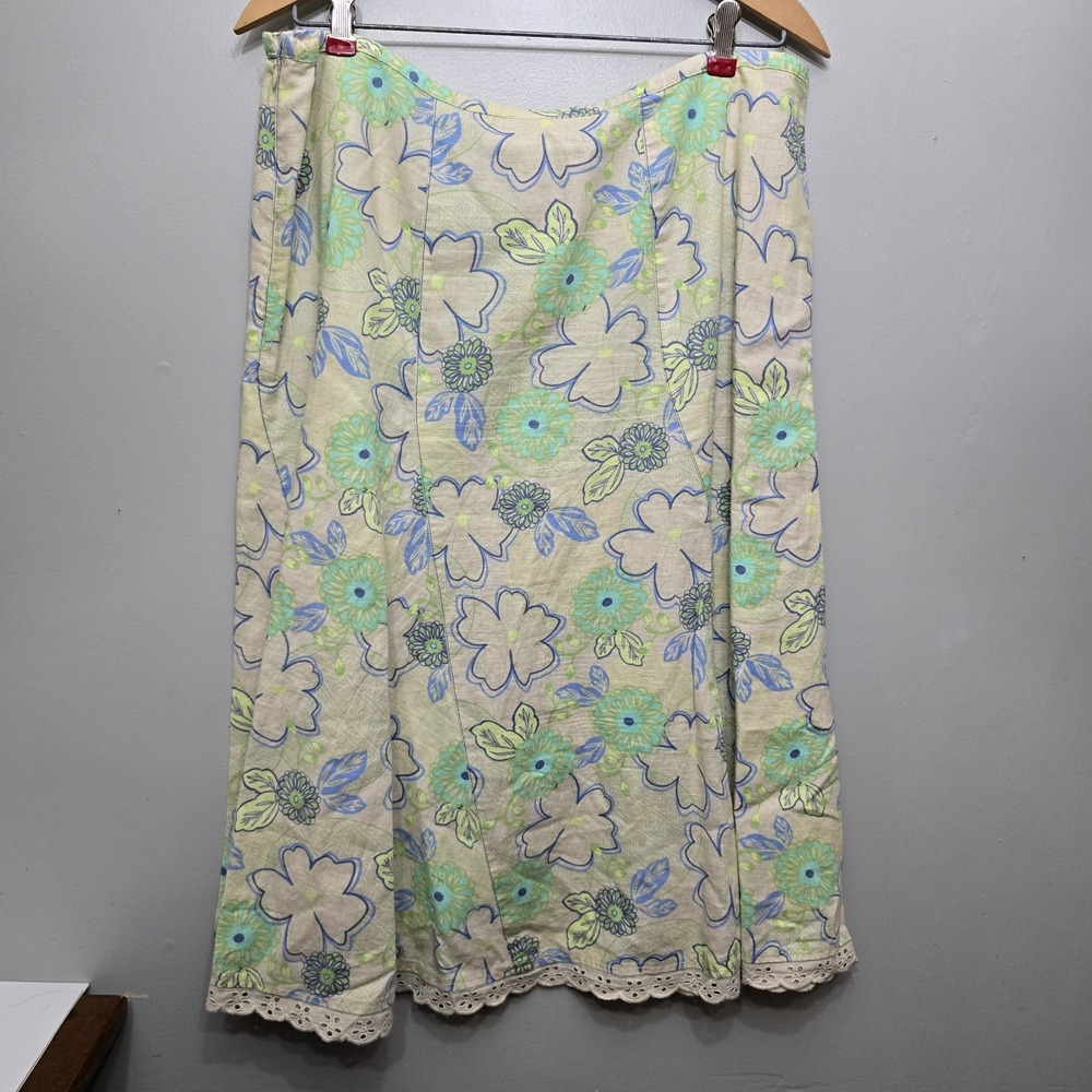 Susan Bristol Women's Lace Floral A-Line Skirt Size 12 Knee Length Flower Power - Picture 13 of 14